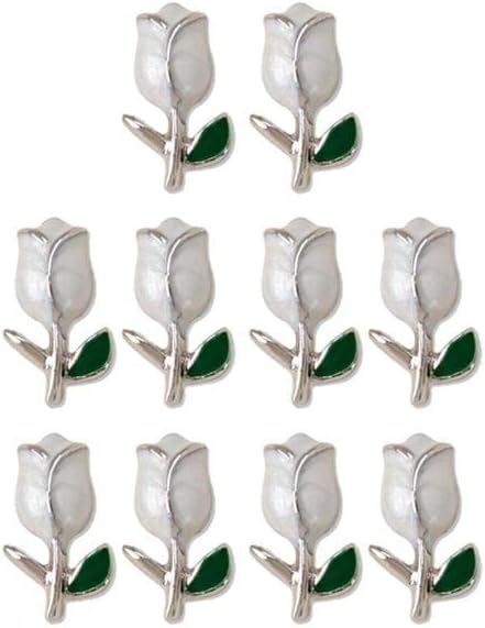 10pcs cvjetni nok-rinestone trodimenzionalno metalno svjetlo luksuzni ukrasi za nokte diy legura manikira u obliku tulipana