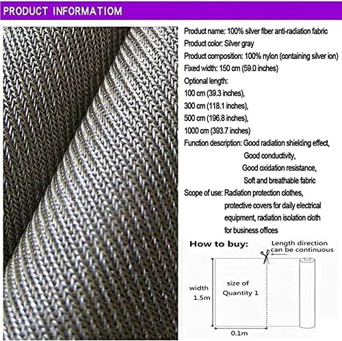 Tkanina protiv zračenja za odjeću srebrno vlakna Faraday zaštitna tkanina EMF EMI RF RFID signal Blokirajući zaštitni materijal