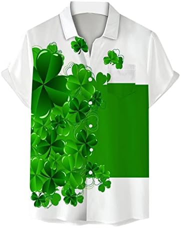 Kamemir St. Patrick's Day Majica Shamrock kostim zelena nevoljena retro majica s ogrlicama i sunčanim naočalama set