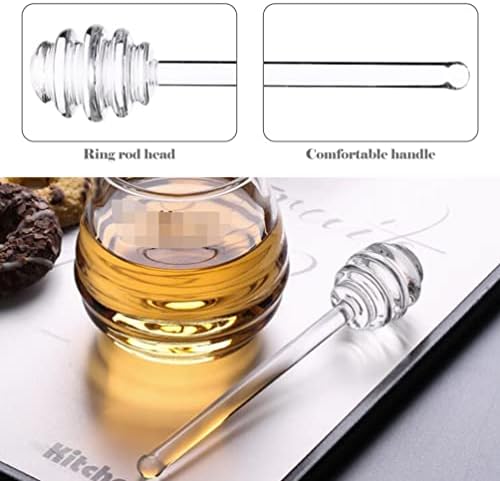 Miješalice za kavu različiti Prozirni štapići 3kom staklena posuda za med žlice za miješanje džema žlice za miješanje meda