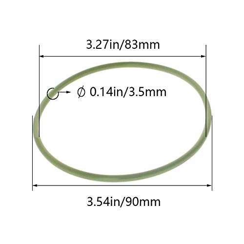 Othmro 1PCS O-prstenovi Fluorinska guma, unutarnji promjer 83 mm, 90 mm OD, širina 3,5 mm, okrugla brtva