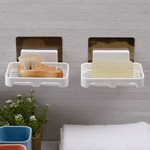 XJJZS držač sapuna sapuna za tuširanje zid montirana spužvasta ladica za sapun za sapun za tuširanje kupaonica i kuhinjski