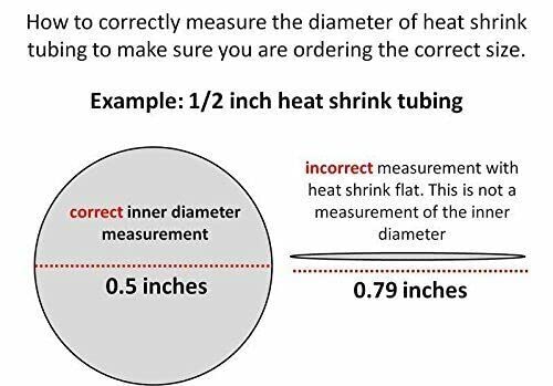 Toplina za smanjenje cijevi - 2: 1 Omjer skupljajuća cijev lota 5/8 inča 100 stopa, čist ljepljiva obložena toplinska žica