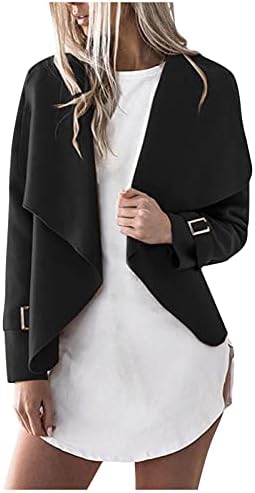 Dugi rukavi ekstra dugi kardigan za žene tweed basic Blazers festival bez ovratnika Čvrsto trčanje opremljen topli zimski