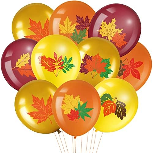 45 PCS jeseni listovi baloni set jesen narančasto zlatno Burgundija javorova listova baloni Dan zahvalnosti Baloon Dekoracija