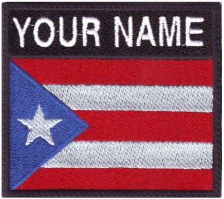 Portoriko značka Custom Custom Crest zastave Naziv izvezeno šivanje na flasteru
