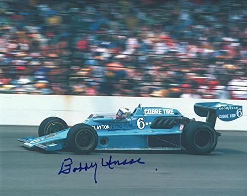 Bobby Unser ručno potpisano 8x10 Color Photo+Coa Racing Legenda na pjesmi - Autografirane NASCAR fotografije