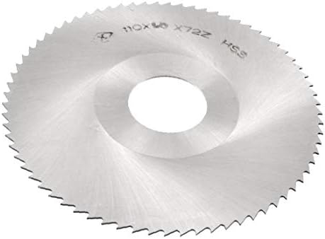 X-DREE srebrni ton HSS 72T rezanje pila 110 mm x 1 mm x 27 mm (Sierra de Corte longitudinal en tono plataado hss 72t 110