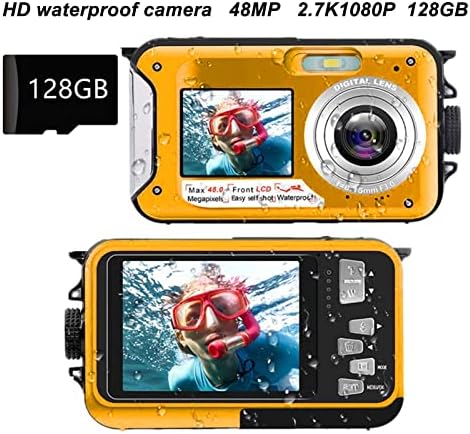TBEST DV Digitalni fotoaparat, puni HD 2.7K 48MP 10ft Vodootporni podvodni digitalni fotoaparat 16x Digitalni zum prednji