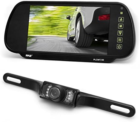 Pyle Backup auto kamera i stražnji pogled ogledalo Monitor zaslon-parkiranje i univerzalni nosač prednja stražnja kamera-1,25