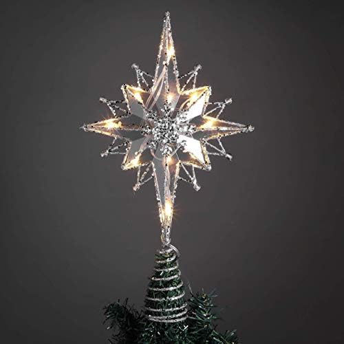 Valery Madelyn smrznuta zimska srebrna bijela božićna dekoracijski snop 155CT Multi oblika i veličina Xmas ukrasi i srebrno