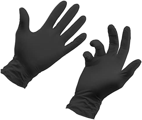 Crne jednokratne nitrilne rukavice, 3 mil, 83, bez lateksa, manžeta duga 9,5 inča, bez praha, izdržljiva