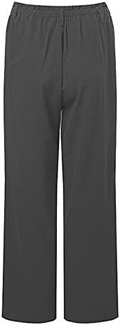 UsUming Women Linen Pamuk Capris Elastični struk Capri hlače visoke hlače Posteljina Plus Odjeća Odjeća dame planinarske