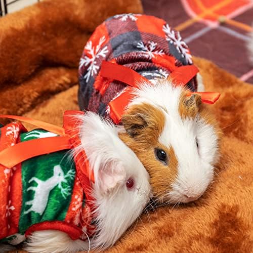 Odjeća za zamorce Aluzaemo - 2 pakiranja božićna topli prsluk za kućne ljubimce za zamorce zečeve zečeve Ferret Chitchilla