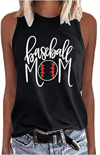 Majčine majice za Bejzbol za žene, Vintage majica bez rukava s grafičkim uzorkom za Majčin dan, majice sa slatkim slovima,