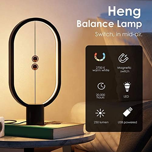 Lampica za ravnotežu, USB pametna magnetska apsorpcija Pola zraka za ravnotežu, LED stol lampica, lijepa i praktično