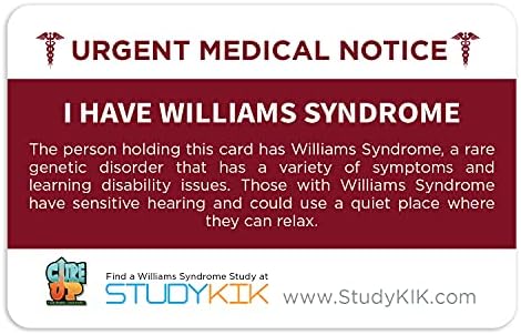 Kartica za pomoć kod sindroma Vilijams - 3 kom.