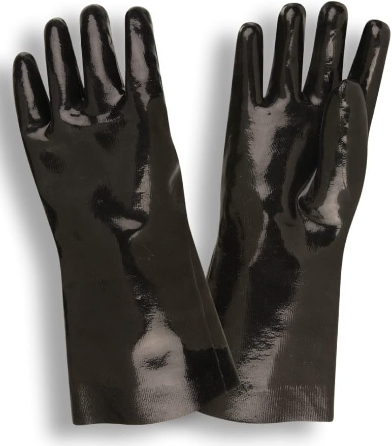 CORDOVA 5812 CHEM-COR Black Podržane neoprenske rukavice, glatka završna obrada, dres obloženi, 12-inčni, velike, 12-paketne