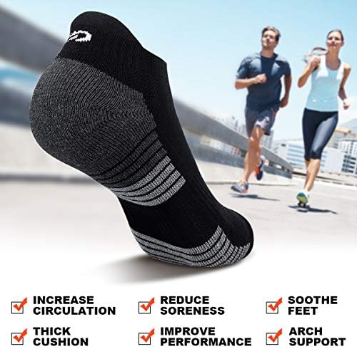 Lapulas atletski trčanje čarapa za gležnjeve, nisko izrezani jastuk protiv krviča s karticama Sportske čarape Muškarci 6Pairs