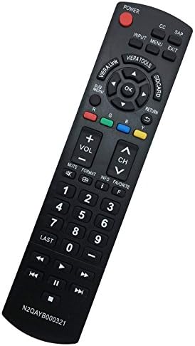 Ubay New N2QAYB000321 Remote Compatible with Panasonic LCD PLASMA TV TC-26LX14 TC-L26X1 TC-32LX14 TC-L32C12K TC-L32C12N TC-L32G1