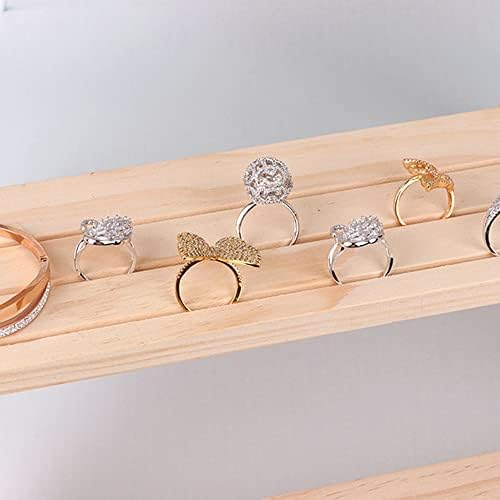Drveni stalak za prikaz nakita dekor draguljarnice naušnice prsten vješalica organizator držač za pohranu drvena baza držač