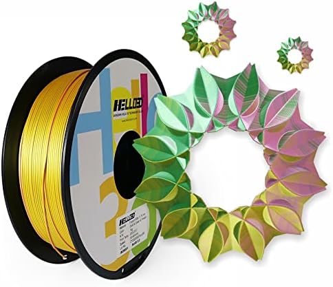 Hello3d svilena trobojna coextrusion PLA filament, 3D pisač 1,75 mm,+/-0,05 mm, trostruka filament u boji 1kg1 kalem, svileno