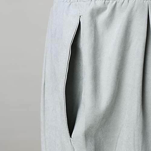 Casual proklizavanje jesenskih čvrstih hlača u boji obrezani stil casual čipkaste muške hlače muške hlače plišane kuće
