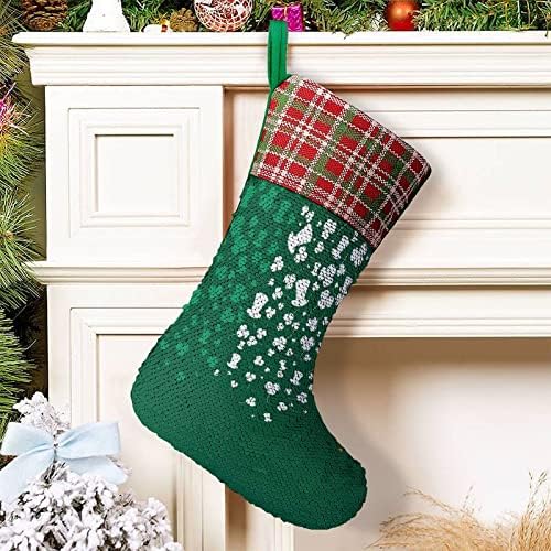 St Patricks Day Sequin Božićna čarapa sjajna zidna viseća ukrasa ukras za božićno stablo za odmor