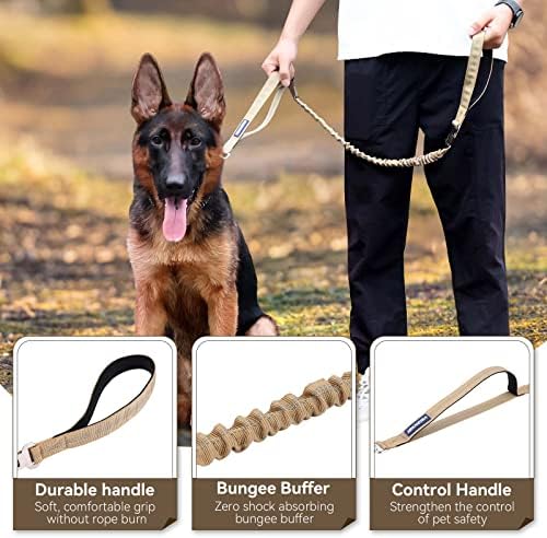 IOKHEIRA 6ft /4ft Povornica za pse s udobnom podstavljenom ručicom i vrlo reflektirajućim nitima za srednje i velike pse,