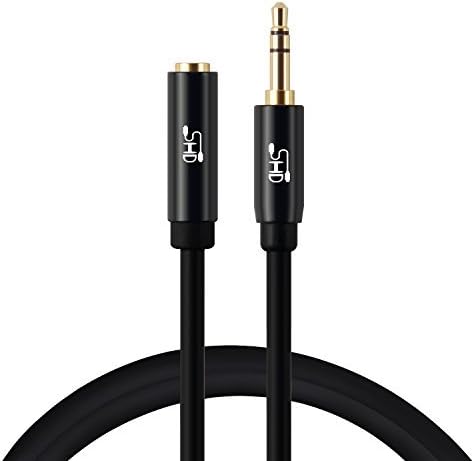 SHD aux produžni kabel, 3,5 mm stereo audio kabel mužjaka do ženskog tipa Zlatni pozlaćeni dizajn metalna ljuska s visokom
