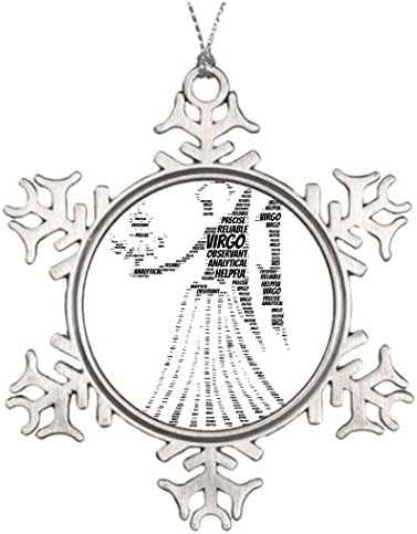 Maslac tisse xmas drveće ukrašeno djevicom astrologiju zodijak znak oblak ukrasi za snježne pahulje Dan zahvalnosti