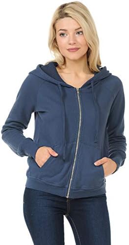 Yuro-k ženska kapuljača Premium pigment obojena pamučna vintage raglan zip up hoodies