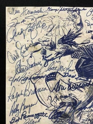 Brooklyn Dodgers Greats Multi potpisani rezani dem bums bejzbol 30+ Autographs JSA - Autografirani bejzbols