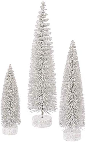 Vickerman 12 /16/20 Bijeli snježni ovalni umjetnički drvce, neobično - Faux božićno drvce - sezonski unutarnji dekor kuće