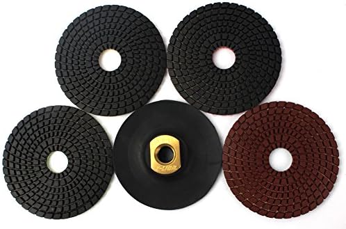 4-inčni fleksibilni metalni dijamantni jastučići za poliranje + fleksibilni gumeni jastučić za poliranje mljevenja od mramornog