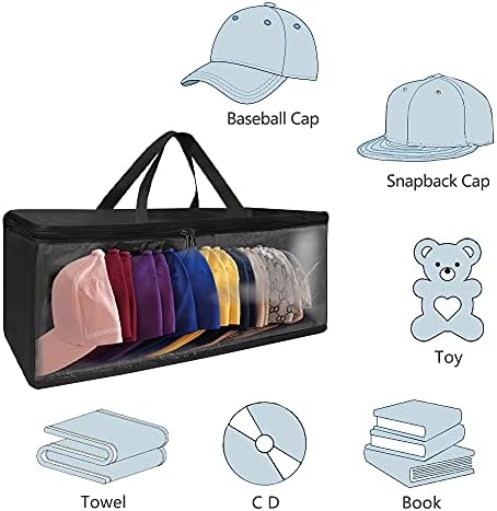 OHUHUW Worth Value Storage Solution za ljubitelje bejzbol šešira, 2 paket prijenosni šešir organizatorske torbe i ispod kreveta