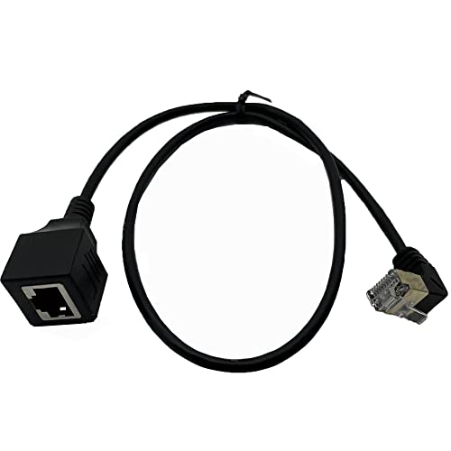 TRAOVIEN CAT 8 Ethernet Extension kabel, 90 stupnjeva kuta muškog do ženskog RJ45 CAT8 CONCENCTOR 10 GIGABIT 40GBPS, 2000MHz