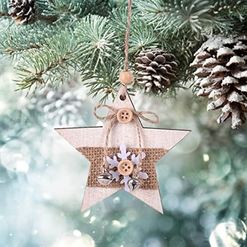 Božićno drvce viseći ukrasi ukrasi drvene viseće oznake privjesci ukrasi za božićne ukrase primitivni božićni vijenac
