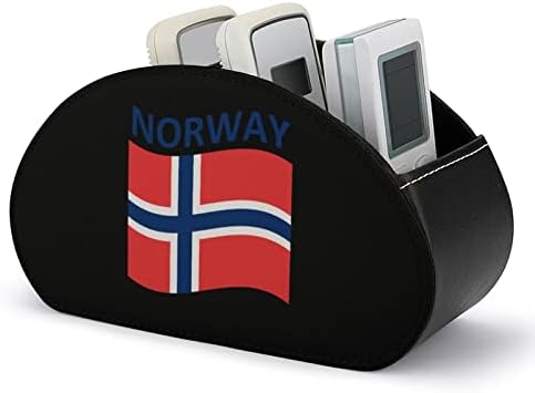 Zastava norveške TV držače za daljinsko upravljanje modno kožom za skladištenje Organizator radne površine s 5 odjeljaka