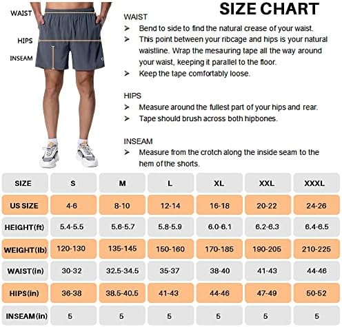Muške kratke hlače za trčanje od 5 inča lagane sportske kratke hlače za vježbanje u teretani s podstavom i džepovima s patentnim