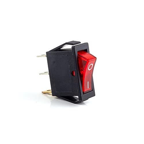 1PCS 35 mm × 31mm × 14 mm Rocker prekidač ON-OFF 2 Pozicija 3 PIN Električna oprema sa svjetlosnim prekidačem, crni-2D3p