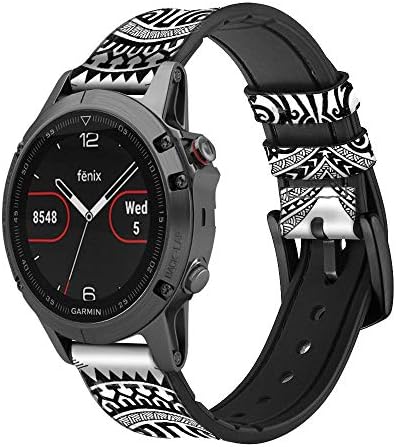 CA0191 Maori Tattoo Leather Smart Watch traka za Garmin Vivoactive 4S Vivomove 3s Veličina