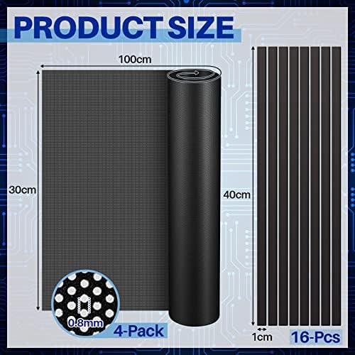 Futrola za računalo od 100 do 30 cm mrežasti filtar otporan na prašinu 4 kom PVC poklopac filtra za prašinu crni Ventilator