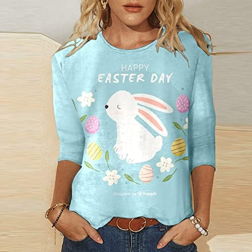 Uskrsne majice za žene, žene Sretan Uskrs 2023., slatke smiješne majice s uzorkom zeca, uskrsne majice za djevojčice