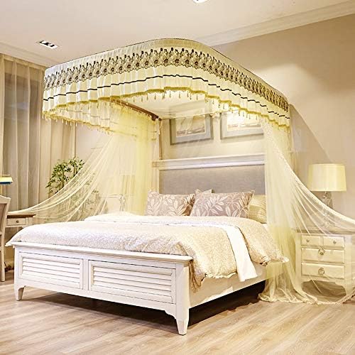 Čipkasta nadstrešnica u obliku oblika s mrežom protiv komaraca, nadstrešnica za krevet princeze palače, mreža protiv komaraca