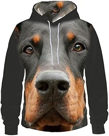 Unisex Hoodies 3d Psice print pulover labavi kapuljača s kapuljačom Kapučice parovi duksevi s kapuljačom