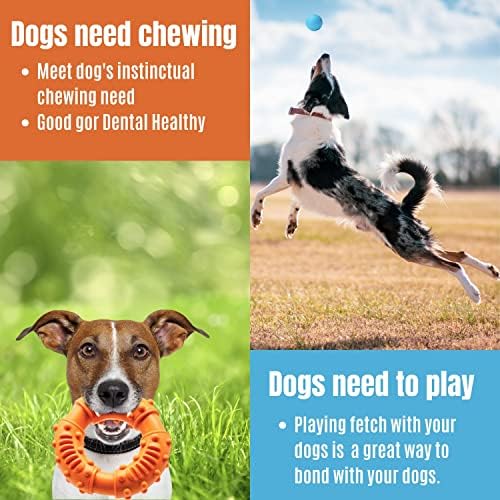 Dudulovy Dog Chew igračke 2 pakiranja, igračka za pse, kuglica za pse, kuglica za pse, izdržljive igračke za pse za štene