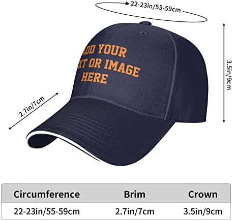 Prilagođeni šešir Personalizirajte dodavanje teksta logotipa ili slike Custom Baseball CAPKER HATSER HATS za muškarce i žene