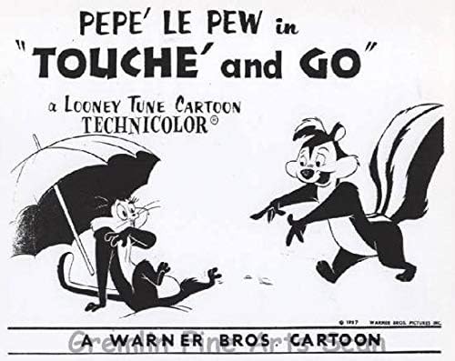 Pepe Le Pugh u filmu Dodirni i odlazi redatelja Chucka Jonesa. Izdan 12.listopada 1957. Advertising Studios advertising card