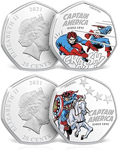 Kompletni pakiranje Službene komemorativne kolekcije Kapetana Amerike - 14 kovanica/medalja najupečatljivijih scena iz najdražih